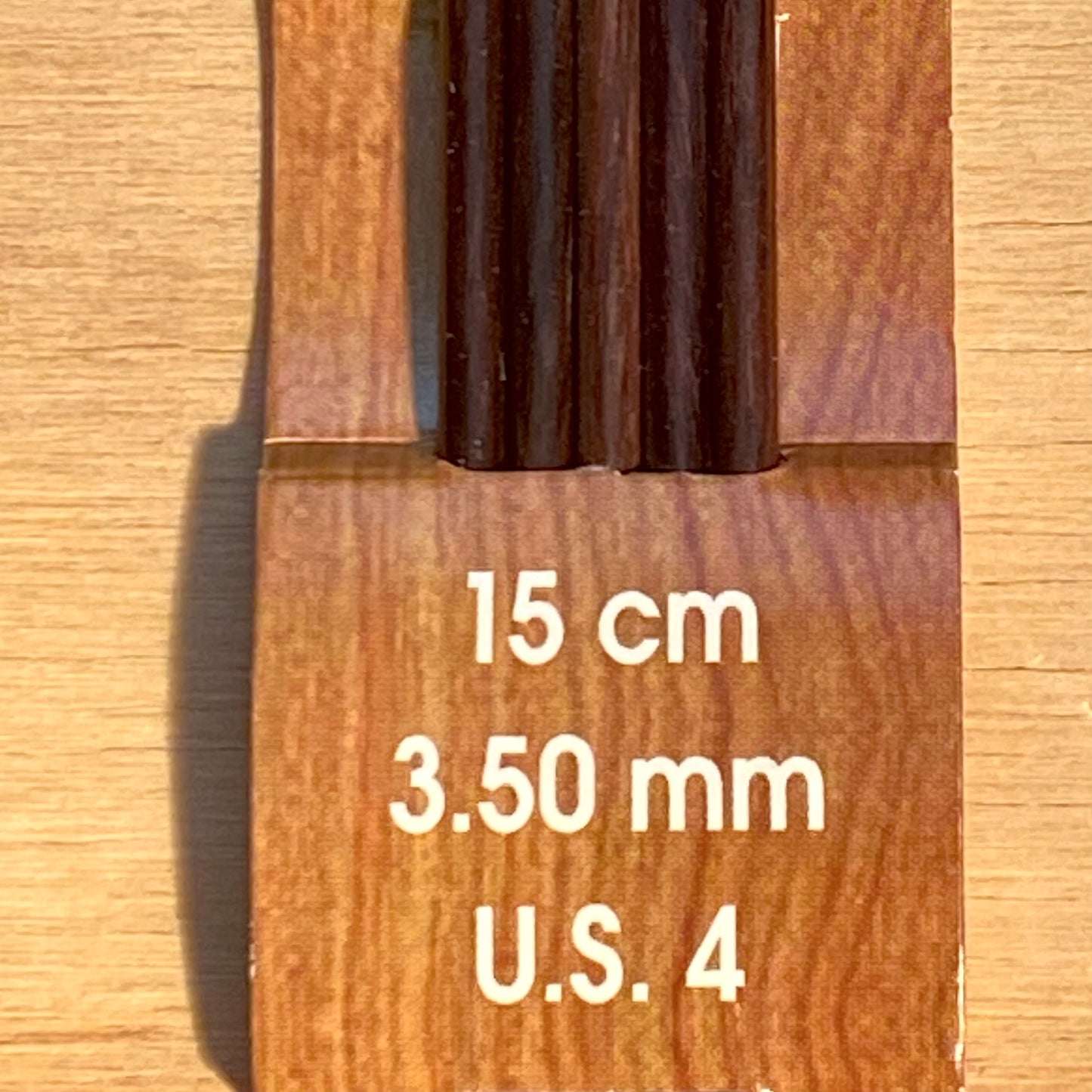 Rosewood double pointed needles