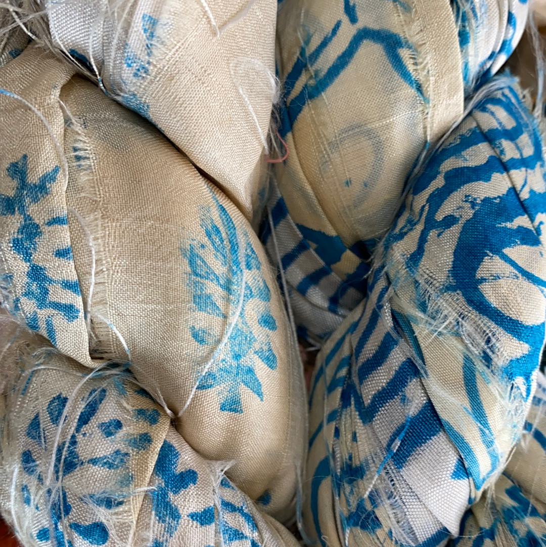 Rangeen hand-painted sari silk
