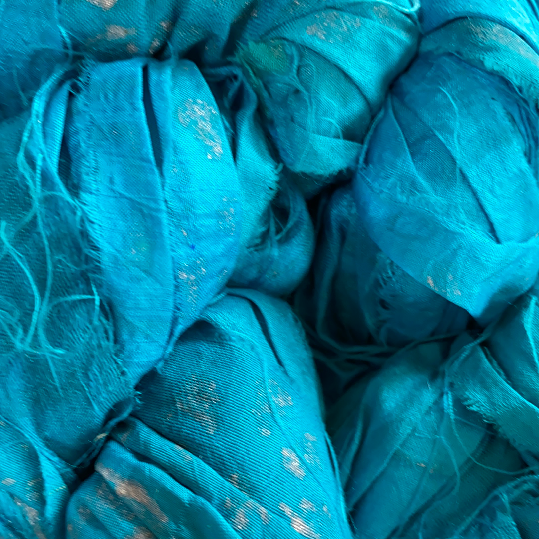 Rangeen hand-painted sari silk